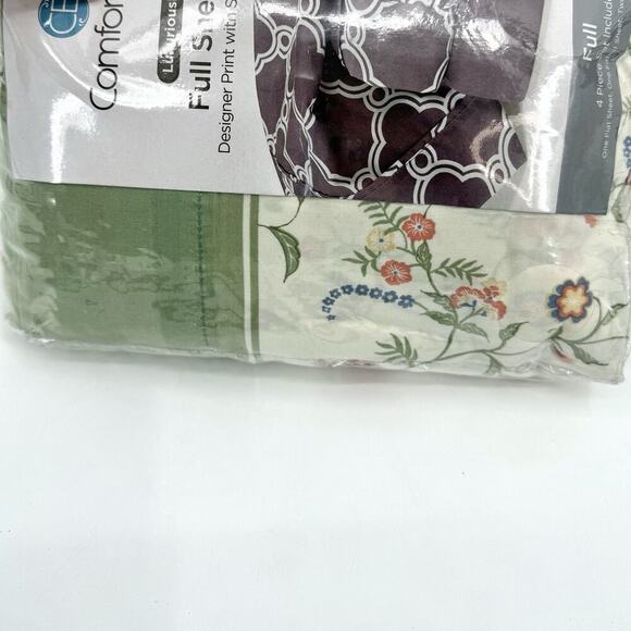 Comfort Bay Luxuriously Soft Full Sheet Set Country Floral Retro Print Polyester - Picture 6 of 7